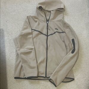 Nike Tech Beige Hoodie with Black Trim